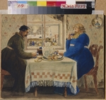 Kustodiew, Boris Michailowitsch - Die Kutscher