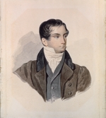 Sokolow, Pjotr Fjodorowitsch - Porträt des Dichters Dmitri Wenewitinow (1805-1827)