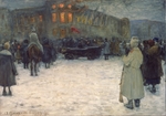 Wachramejew, Alexander Iwanowitsch - Das Litauische Schloss im Brand. Februarrevolution 1917 in St. Petersburg