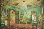Sadownikow, Wassili Semjonowitsch - Das Grüne Wohnzimmer im Jussupow-Palais in St. Petersburg
