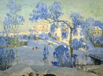 Gorbatow, Konstantin Iwanowitsch - Winterlandschaft mit einer Kirche