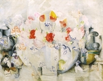 Exter, Alexandra Alexandrowna - Vase mit Blumenstrauß