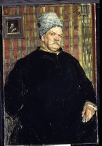 Maljutin, Sergei Wassiljewitsch - Porträt von Schriftsteller Wladimir Alexejewitsch Giljarowski (1853-1935)