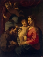 Cantarini, Simone - Madonna und Kind mit Heiligen Franz von Assisi