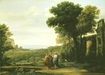 Lorrain, Claude - Landschaft mit Christus in Emmaus