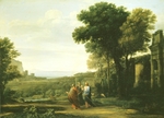 Lorrain, Claude - Landschaft mit Christus auf dem Weg nach Emmaus