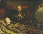 Scheffer, Ary - Eberhard II. Graf von Württemberg beweint seinen Sohn, der in der Schlacht bei Döffingen starb