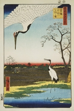 Hiroshige, Utagawa - Mikawa-Insel, Kanasugi, und Minowa (Einhundert Ansichten von Edo)