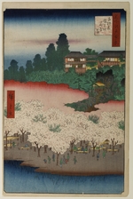 Hiroshige, Utagawa - Der Blütenpavillion auf dem Dango-Hang in Sendagi (Einhundert Ansichten von Edo)