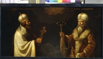 Russischer Meister - Clemens I. von Rom und Petros I. von Alexandria