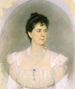 Sokolow, Alexander Petrowitsch - Porträt der Pädagogin, Sammlerin und Künstlerin Grossfürstin Maria Tenischewa (1858-1928)