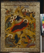 Russische Ikone - Die Geburt Christi