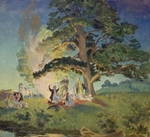 Kustodiew, Boris Michailowitsch - Picknick