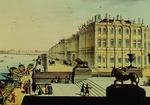 Französischer Meister - Der Winterpalast auf der Newa in Sankt Petersburg