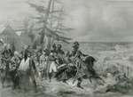 Motte, Charles Etienne Pierre - Die Reste der Grande Armée überqueren die Memel im Dezember 1812
