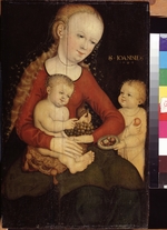 Cranach, Lucas, der Ältere - Madonna und Kind mit dem Johannesknaben