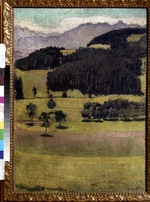 Hodler, Ferdinand - Landschaft. Eichen am Stockhorn