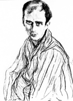 Serow, Valentin Alexandrowitsch - Porträt des Ballettmeisters Michel Fokine (1880-1942)