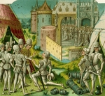 Liédet, Loyset - Die Vermählung des Kurfürsten Sigismund von Brandenburg mit Maria von Ungarn (Kopie einer Illustration von Chroniques)