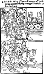Unbekannter Künstler - Die Belehnung Friedrichs I. mit der Markgrafschaft Brandenburg (Linke Hälfte)