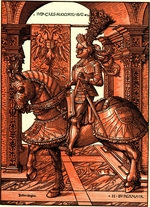 Burgkmair, Hans, der Ältere - Kaiser Maximilian I. hoch zu Pferde