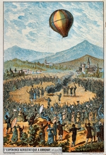 Unbekannter Künstler - Erster Versuchsflug mit einem Aerostat in Annonay, 1783 (Aus der Serie Der Traum vom Fliegen)
