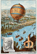 Unbekannter Künstler - Erste Flugreise mit Pilâtre de Rozier und d'Arlandes, 1783 (Aus der Serie Der Traum vom Fliegen)