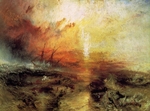 Turner, Joseph Mallord William - Das Sklavenschiff (Sklavenhändler werfen Tote und Sterbende über Bord - ein Taifun zieht auf)