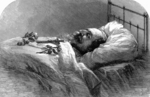 Unbekannter Künstler - Kaiser Napoleon III. auf dem Sterbebett