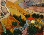 Gogh, Vincent, van - Landschaft mit Haus und Pflüger