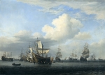 Velde, Willem van de, der Jüngere - In der Viertageschlacht eroberte Schiffe