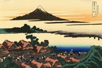 Hokusai, Katsushika - Morgendämmerung bei Isawa in der Provinz Kai (aus der Bildserie 36 Ansichten des Berges Fuji)