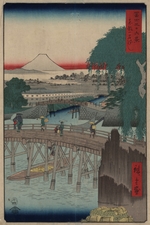 Hiroshige, Utagawa - Ichikobu-Brücke (Aus der Serie Sechsunddreißig Fuji-Ansichten)
