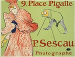 Toulouse-Lautrec, Henri, de - 9, Place Pigalle, P. Sescau Photographe (Plakat)