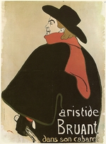 Toulouse-Lautrec, Henri, de - Aristide Bruant in seinem Kabarett (Plakat)