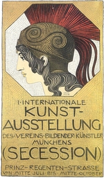 Stuck, Franz, Ritter von - Plakat der I. Internationalen Kunstausstellung, Secession