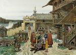 Wasnezow, Appolinari Michailowitsch - Am Hofe eines feudalen altrussischen Fürsten