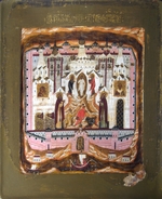 Russische Ikone - Die Ehrwürdigen Sossim und Sawwati von Solowki