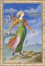 Pesellino, Francesco di Stefano - Allegory von Karthago. Illustration für Manuskript De Secundo Bello Punico Poema von Silius Italicus