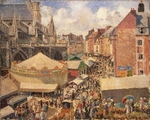 Pissarro, Camille - Jahrmarkt in Dieppe am sonnigen Morgen