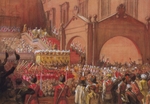 Edelfelt, Albert Gustaf Aristides - Kaiser Nikolaus II. auf der Roten Treppe des Facettenpalastes nach der Krönung
