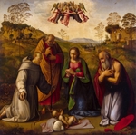 Ghirlandaio, Ridolfo - Madonna und Kind mit Heiligen Franz und Hieronymus