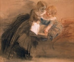 Menzel, Adolph Friedrich, von - Junge Frau mit dem Kind