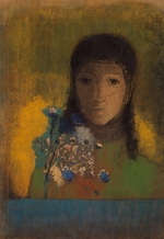 Redon, Odilon - Frau mit Feldblumen