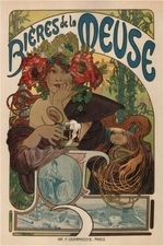 Mucha, Alfons Marie - Werbeplakat für das Bieres de la Meuse