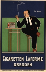 Rehm, Fritz - Werbeplakat für Zigaretten Laferme Dresden