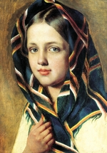 Wenezianow, Alexei Gawrilowitsch - Mädchen mit Kopftuch