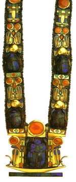 AltÃ¤gyptische Kunst - Skarabäen-Halskette aus dem Grab von Tutanchamun
