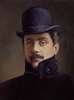 Unbekannter Künstler - Porträt von Komponist Giacomo Puccini (1858-1924)