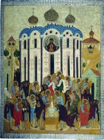 Russische Ikone - Die Vision des heiligen Eulogius